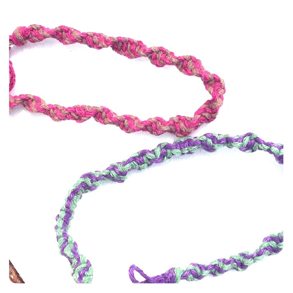 Set of two hemp bracelets
